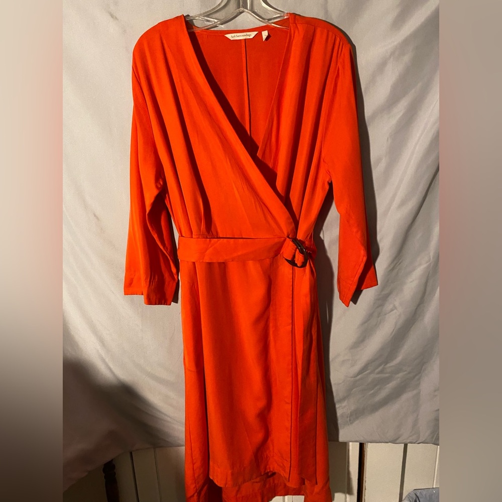 Soft Surroundings stunning wrap dress in bright color